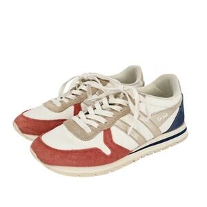 Gola Women's Daytona Quadrant Sneaker Off-White Orange Spice Gold Ink Size 8